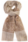 Jacquard Frontiere Henna Taupe Cashmere Scarf