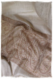 Jacquard Frontiere Henna Taupe Cashmere Scarf