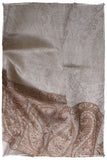 Jacquard Frontiere Henna Taupe Cashmere Scarf