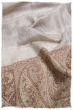 Jacquard Frontiere Henna Taupe Cashmere Scarf