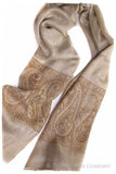 Jacquard Frontiere Henna Taupe Cashmere Scarf
