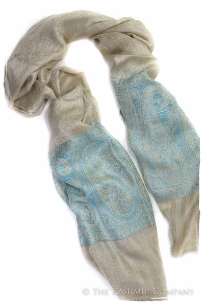 Jacquard Frontiere Capri Taupe Cashmere Scarf