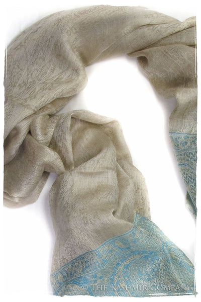 Jacquard Frontiere Capri Taupe Cashmere Scarf