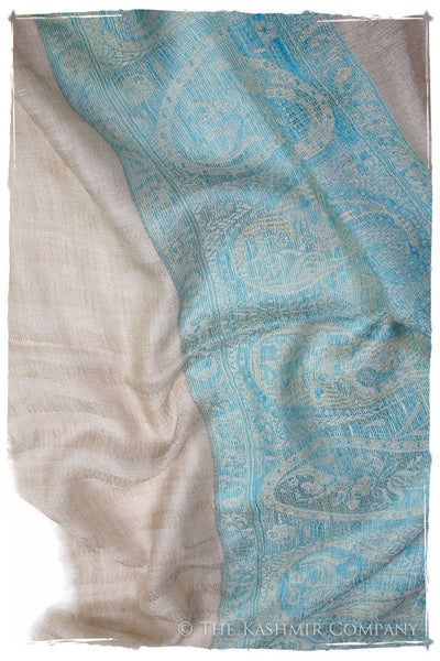 Jacquard Frontiere Capri Taupe Cashmere Scarf