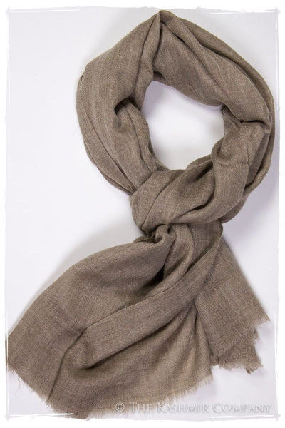 Taupe - Handloom Pashmina Cashmere Scarf