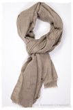 Taupe - Handloom Pashmina Cashmere Scarf