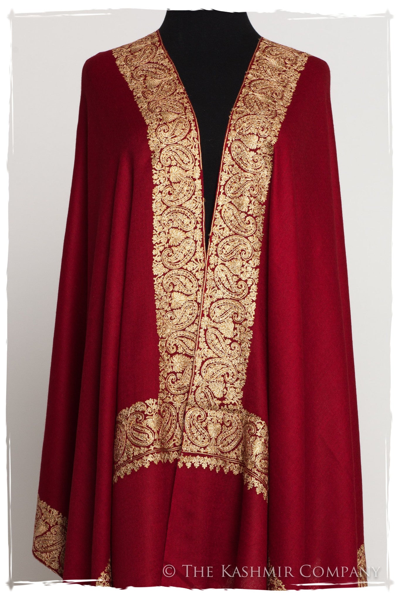 The Sophistiqué Bordeaux Frontière Shawl