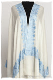 The Sophistiqué Ivoire Bleu Danse Frontière Shawl