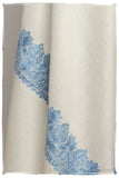 The Sophistiqué Ivoire Bleu Danse Frontière Shawl