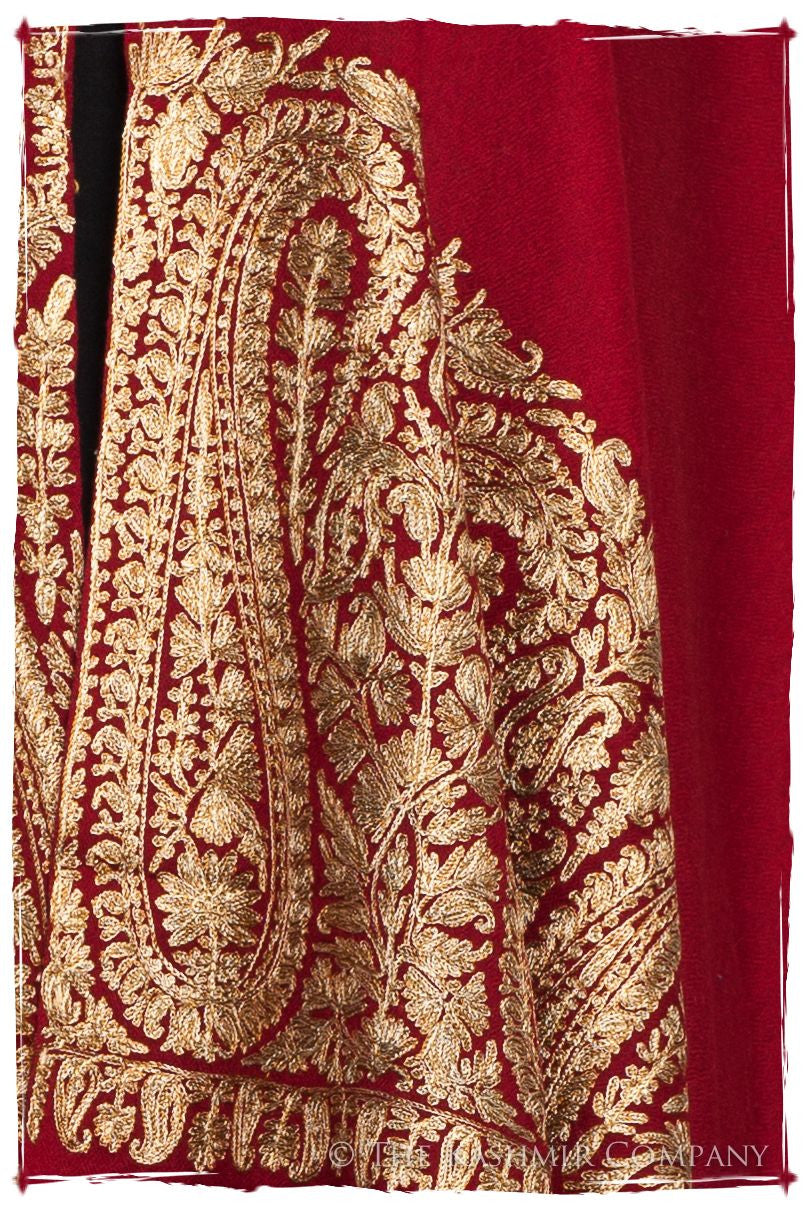 The Sophistiqué Bordeaux Royale Paisley Shawl
