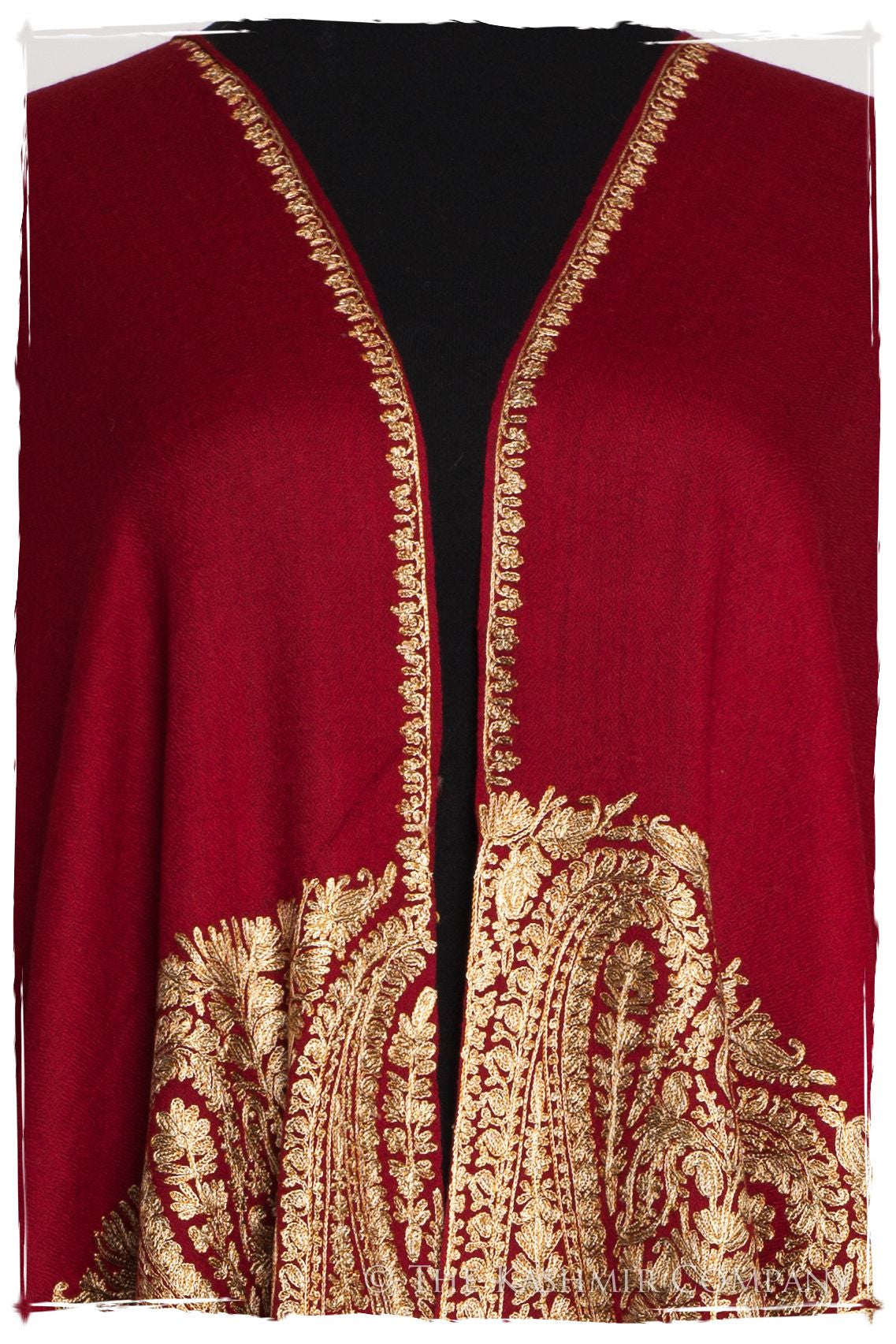 The Sophistiqué Bordeaux Royale Paisley Shawl