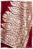 The Sophistiqué Argent Bordeaux Grâce Paisley Shawl