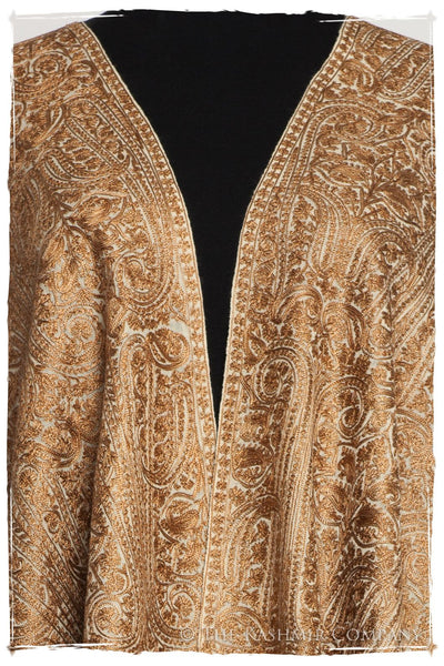 The Célébration Fabuleuse Gold Paisley Shawl