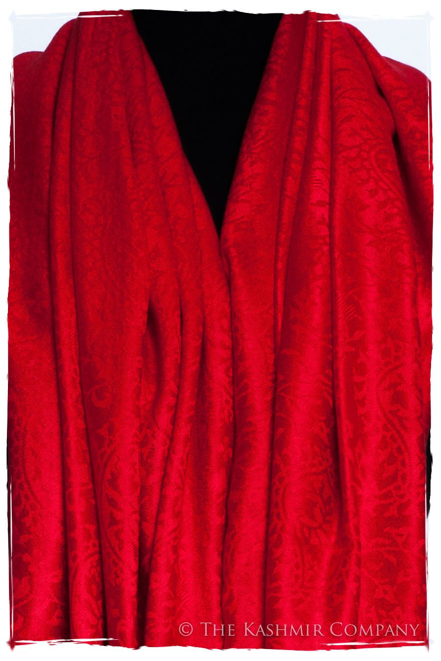 Bittersweet Rouge Royale Paisley Silk Scarf / Shawl