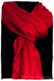 Bittersweet Rouge Royale Paisley Silk Scarf / Shawl