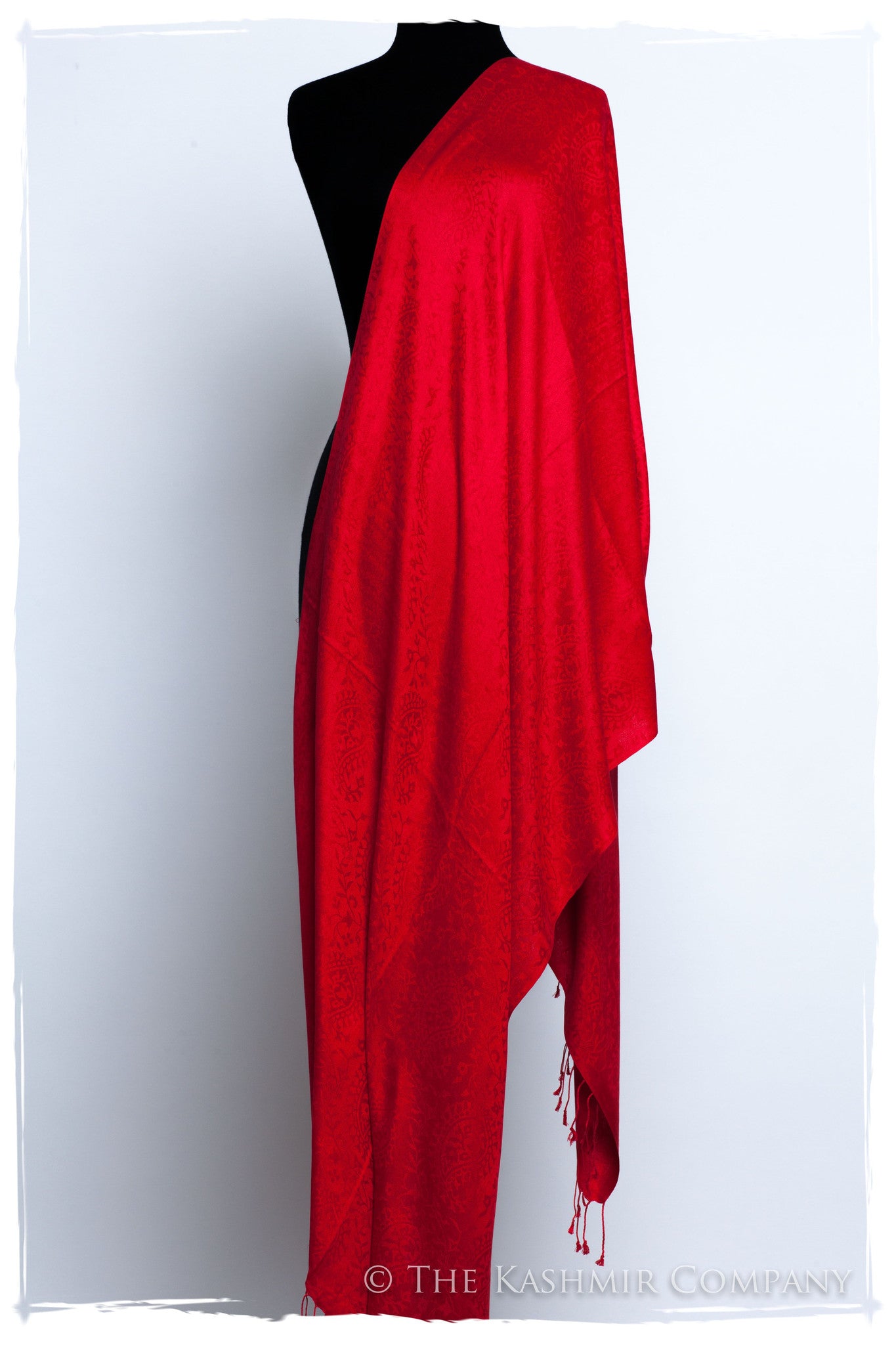 Bittersweet Rouge Royale Paisley Silk Scarf / Shawl