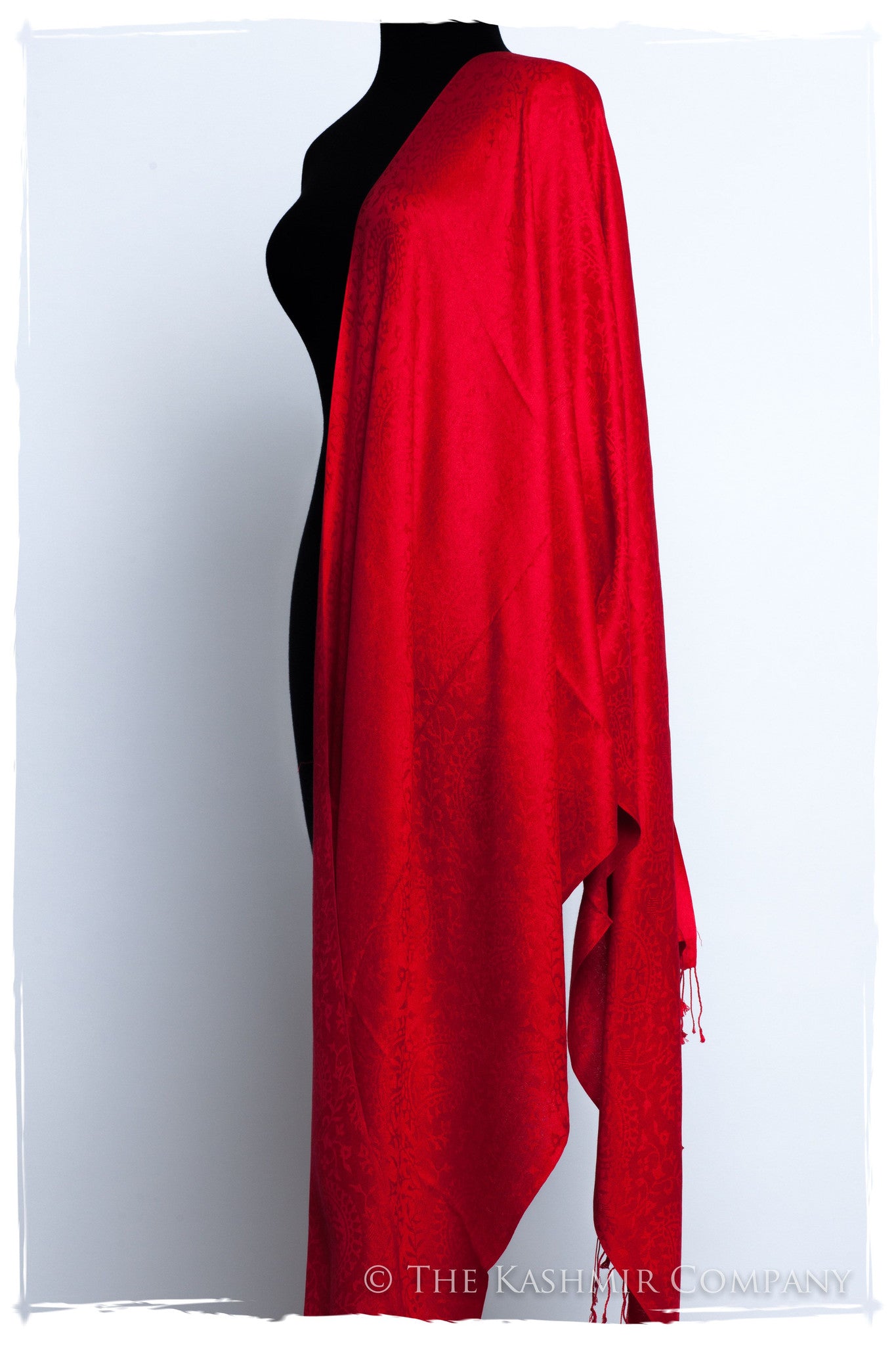 Bittersweet Rouge Royale Paisley Silk Scarf / Shawl