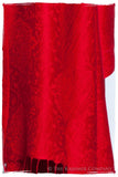 Bittersweet Rouge Jacquard Paisley Silk Scarf / Shawl