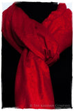 Bittersweet Rouge Jacquard Paisley Silk Scarf / Shawl