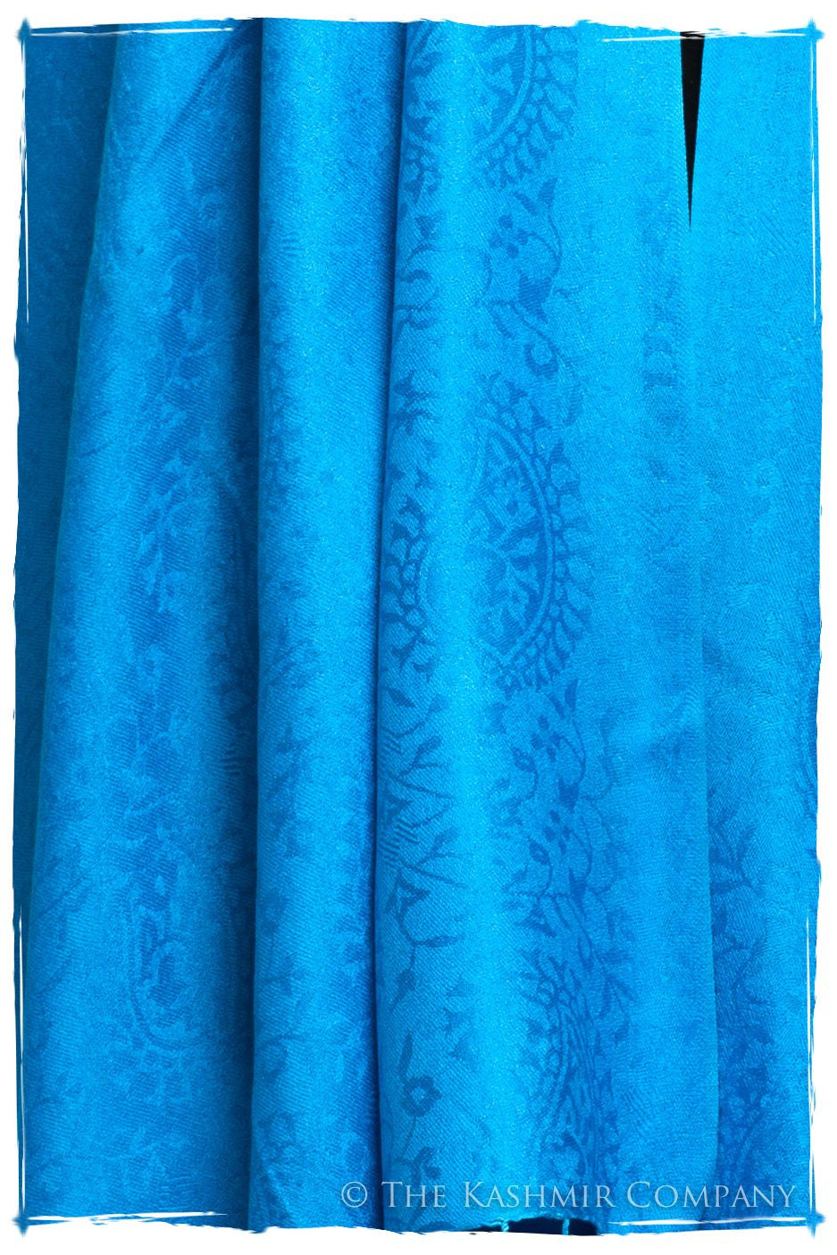 French Blue Royale Paisley Silk Scarf / Shawl