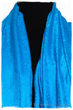 French Blue Royale Paisley Silk Scarf / Shawl