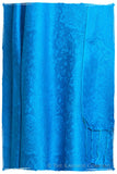 French Blue Jacquard Paisley Silk Scarf / Shawl