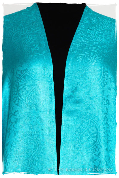 Capri Blue Royale Paisley Silk Scarf / Shawl