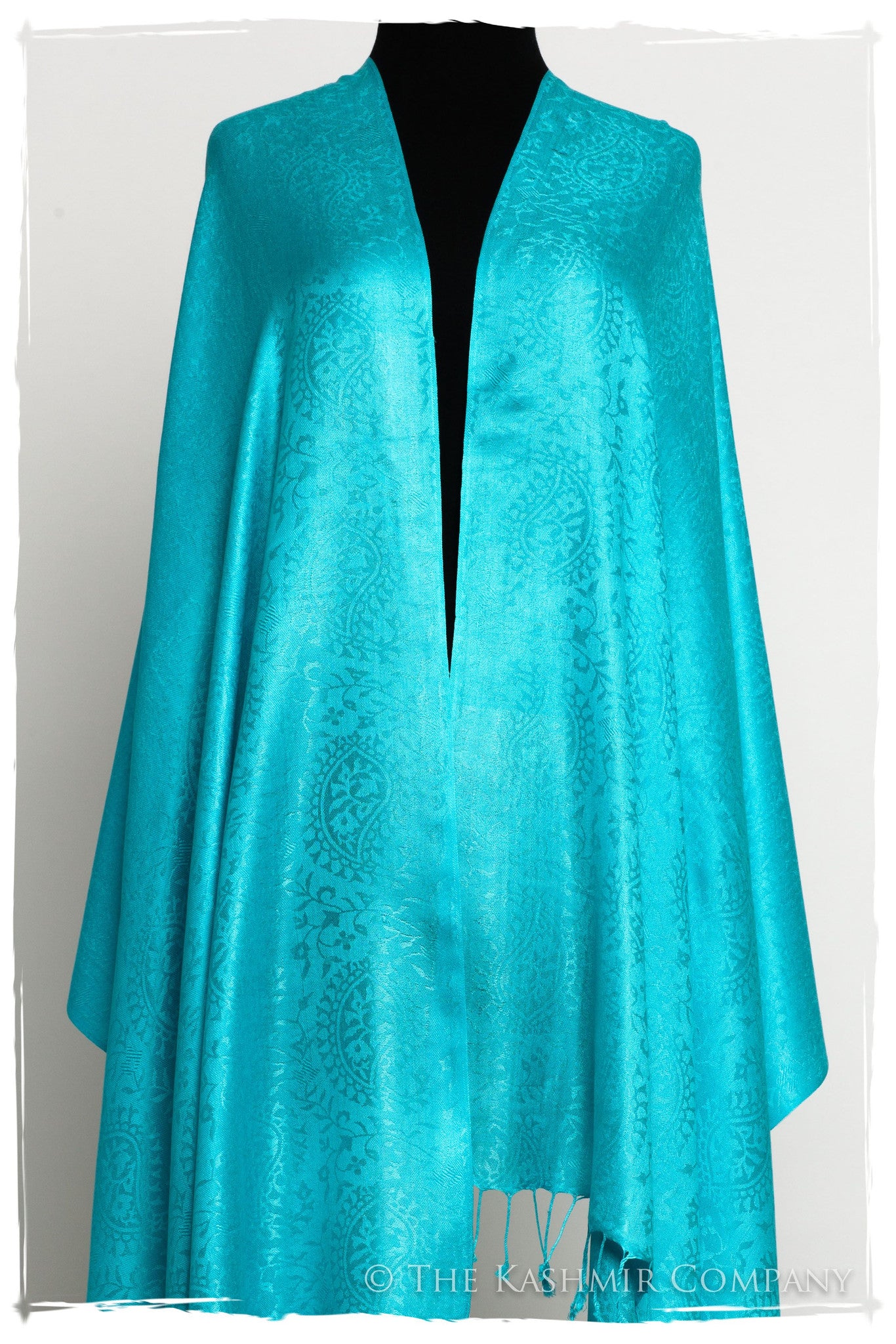 Capri Blue Royale Paisley Silk Scarf / Shawl