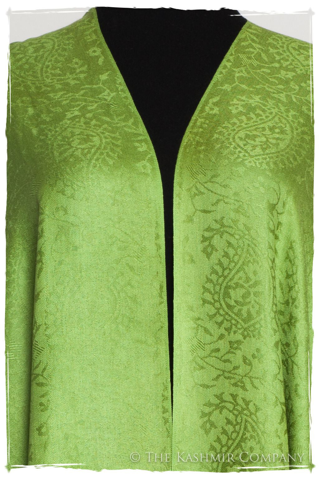Chartreuse Royale Paisley Silk Scarf / Shawl