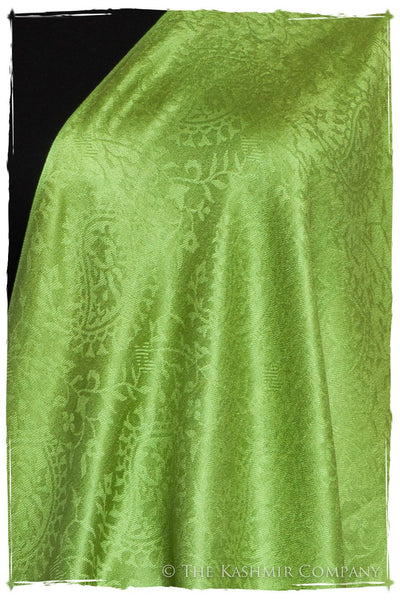Chartreuse Royale Paisley Silk Scarf / Shawl