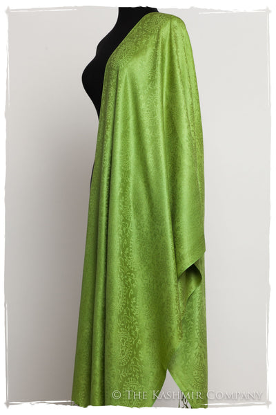 Chartreuse Royale Paisley Silk Scarf / Shawl