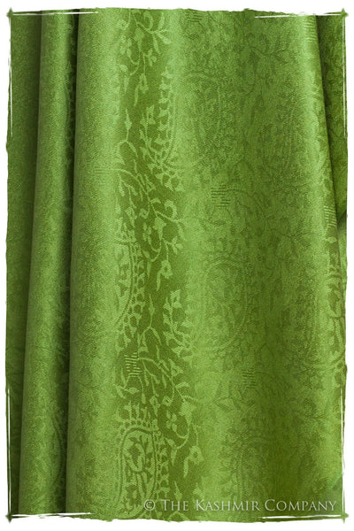 Chartreuse Royale Paisley Silk Scarf / Shawl