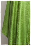 Chartreuse Jacquard Paisley Silk Scarf / Shawl