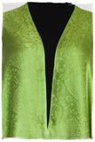 Chartreuse Jacquard Paisley Silk Scarf / Shawl