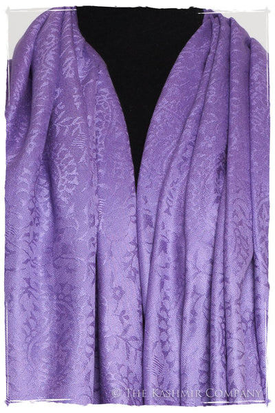 Amethyst Royale Paisley Silk Scarf / Shawl