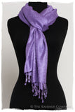 Amethyst Royale Paisley Silk Scarf / Shawl