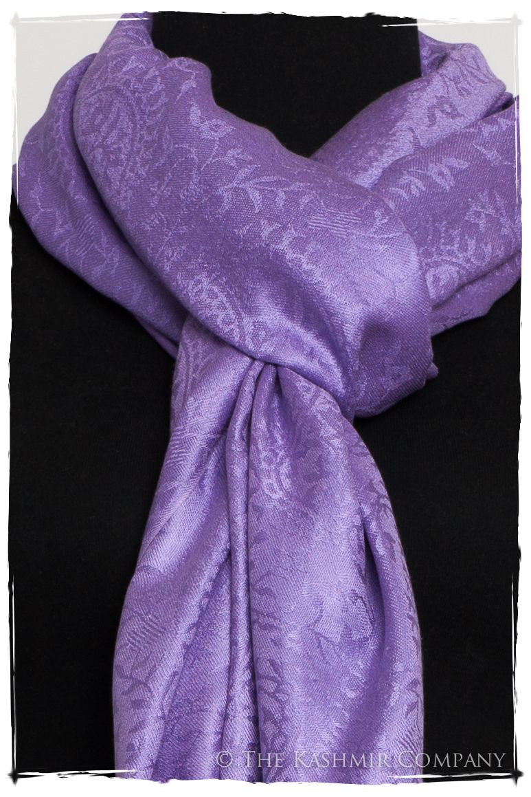 Amethyst Royale Paisley Silk Scarf / Shawl