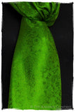 Emerald Jacquard Paisley Silk Scarf / Shawl