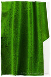 Emerald Jacquard Paisley Silk Scarf / Shawl