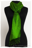 Emerald Jacquard Paisley Silk Scarf / Shawl