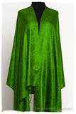 Emerald Jacquard Paisley Silk Scarf / Shawl