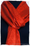 Emberglow Paisley Silk Scarf / Shawl