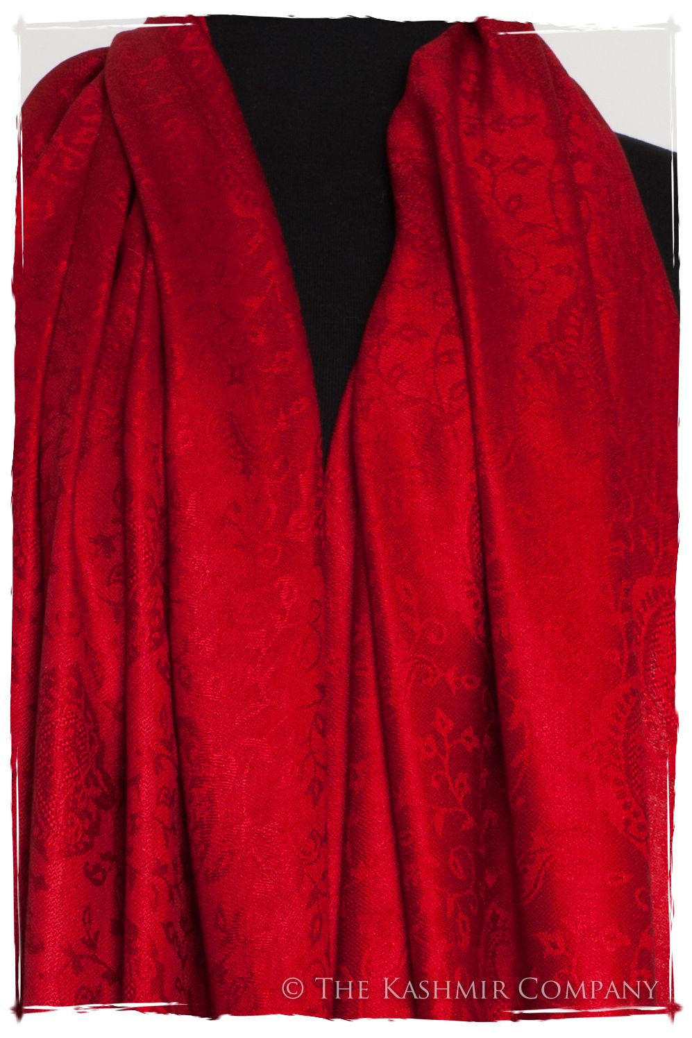 Bordeaux Jacquard Paisley Silk Scarf / Shawl