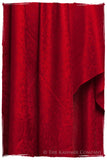 Bordeaux Jacquard Paisley Silk Scarf / Shawl