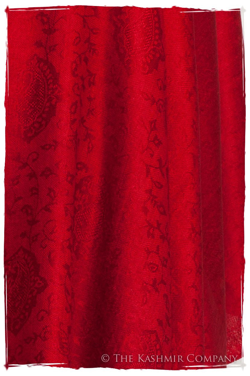 Bordeaux Jacquard Paisley Silk Scarf / Shawl
