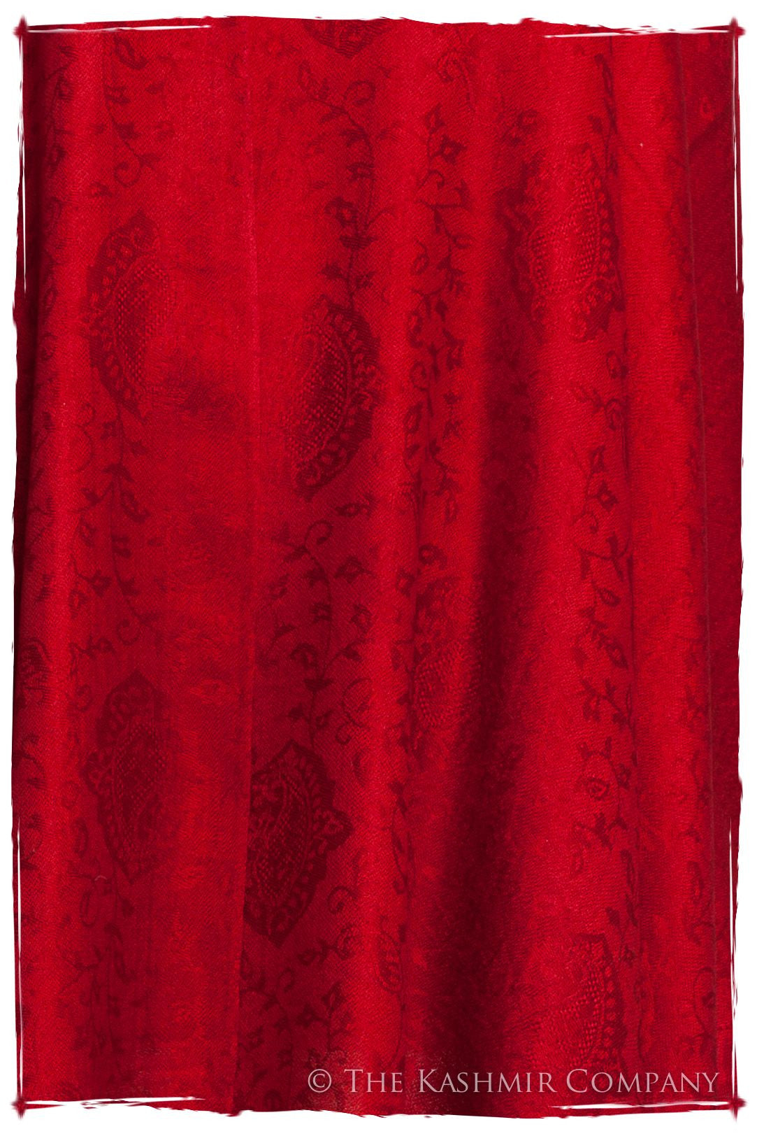 Bordeaux Jacquard Paisley Silk Scarf / Shawl