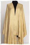 Inca Gold Jacquard Paisley Silk Scarf / Shawl