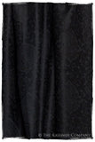 Noir Jacquard Paisley Silk Scarf / Shawl