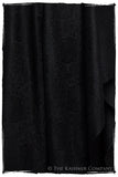 Noir Jacquard Paisley Silk Scarf / Shawl