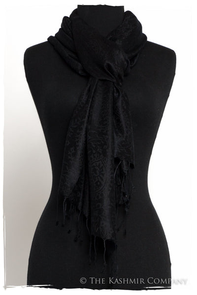 Noir Royale Paisley Silk Scarf / Shawl